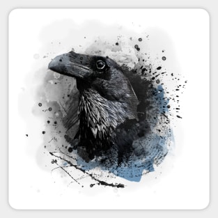 Crow bird art #crow #bird Sticker